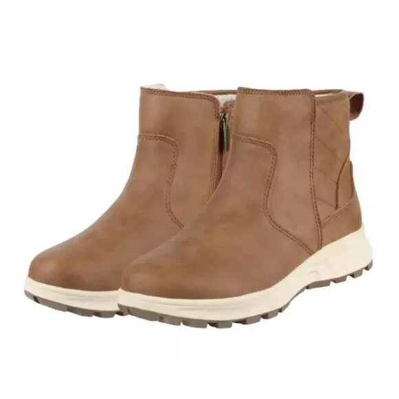 Khombu Shoes - Khombu Women 9 Dusk All Weather Boot Faux Leather Zip-up Outdoor Winter Shoes